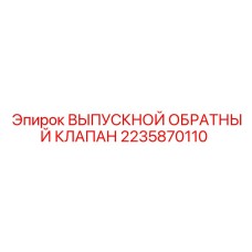 2235870110 ВЫПУСКНОЙ ОБРАТНЫЙ КЛАПАН Epiroc