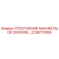 2236111959 УПЛОТНЕНИЕ МАНЖЕТЫ CR 30X50X8 Epiroc