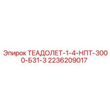 2236209017 ТЕАДОЛЕТ-1-4-НПТ-3000-Б31-3 Эпирок