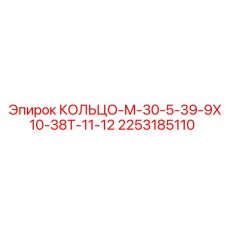 2253185110 КОЛЬЦО-М-30-5-39-9Х10-38Т-11-12 Epiroc
