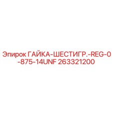 263321200 ГАЙКА-ШЕСТИГР.-REG-0-875-14UNF Epiroc
