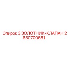 2650700681 3 ЗОЛОТНИК-КЛАПАН Epiroc