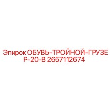 2657112674 ОБУВЬ-ТРОЙНОЙ-ГРУЗЕР-20-В Epiroc