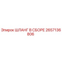 2657136806 ШЛАНГ В СБОРЕ Epiroc