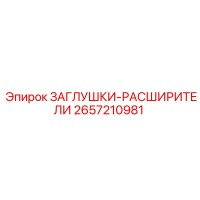 2657210981 ЗАГЛУШКИ-РАСШИРИТЕЛИ Epiroc