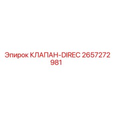 2657272981 КЛАПАН-DIREC Epiroc