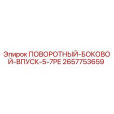 2657753659 ПОВОРОТНЫЙ-БОКОВОЙ-ВПУСК-5-7PE Эпирок