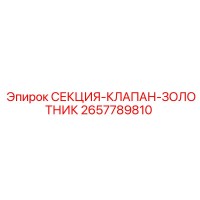 2657789810 СЕКЦИЯ-КЛАПАН-ЗОЛОТНИК Epiroc