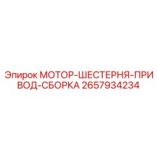 2657934234 МОТОР-ШЕСТЕРНЯ-ПРИВОД-СБОРКА Epiroc