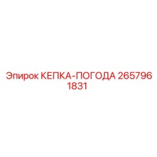 Защитная кепка Epiroc артикул 2657961831 для погодных условий