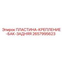 2657995623 ПЛАСТИНА-КРЕПЛЕНИЕ-БАК-ЗАДНЯЯ Epiroc