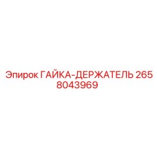 2658043969 ГАЙКА-ДЕРЖАТЕЛЬ | Epiroc