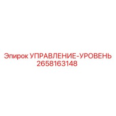 2658163148 УПРАВЛЕНИЕ-УРОВЕНЬ Epiroc