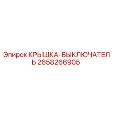 2658266905 КРЫШКА-ВЫКЛЮЧАТЕЛЬ (Epiroc)