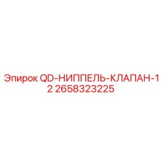 2658323225 QD-НИППЕЛЬ-КЛАПАН-12 Epiroc