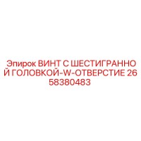 2658380483 ВИНТ С ШЕСТИГРАННОЙ ГОЛОВКОЙ-W-ОТВЕРСТИЕ Epiroc