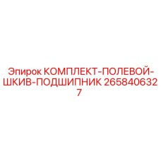 2658406327 Kit Polevoy Shkiv Podshipnik by Epiroc