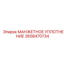2658470734 МАНЖЕТНОЕ УПЛОТНЕНИЕ Epiroc