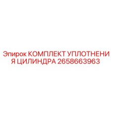 2658663963 КОМПЛЕКТ УПЛОТНЕНИЯ ЦИЛИНДРА Epiroc