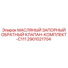 2901021704 МАСЛЯНЫЙ ЗАПОРНЫЙ ОБРАТНЫЙ КЛАПАН-КОМПЛЕКТ-C111 Epiroc