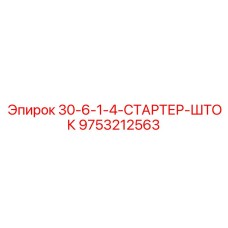 9753212563 30-6-1-4-СТАРТЕР-ШТОК Epiroc