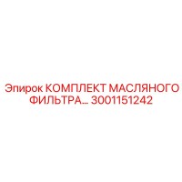 3001151242 КОМПЛЕКТ МАСЛЯНОГО ФИЛЬТРА Epiroc