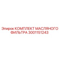 3001151243 КОМПЛЕКТ МАСЛЯНОГО ФИЛЬТРА Epiroc