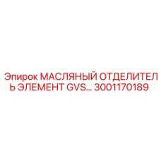 3001170189 МАСЛЯНЫЙ ОТДЕЛИТЕЛЬ ЭЛЕМЕНТ GVS Epiroc