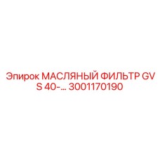 3001170190 МАСЛЯНЫЙ ФИЛЬТР GVS 40 Epiroc