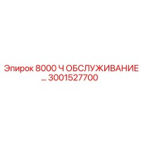 3001527700 8000 Ч ОБСЛУЖИВАНИЕ Epiroc
