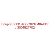 3001527702 8000 Ч ОБСЛУЖИВАНИЕ Epiroc