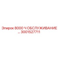 3001527711 8000 Ч ОБСЛУЖИВАНИЕ Epiroc