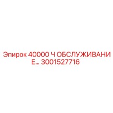 3001527716 40000 Ч ОБСЛУЖИВАНИЕ Epiroc