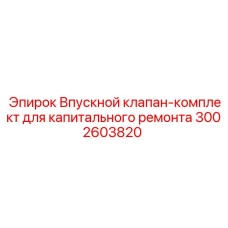 Ремонтный комплект впускного клапана Epiroc артикул 3002603820