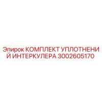3002605170 КОМПЛЕКТ УПЛОТНЕНИЙ ИНТЕРКУЛЕРА Epiroc