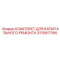 3115917194 КОМПЛЕКТ ДЛЯ КАПИТАЛЬНОГО РЕМОНТА Epiroc