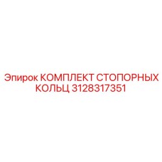 3128317351 КОМПЛЕКТ СТОПОРНЫХ КОЛЬЦ Epiroc