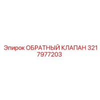 3217977203 ОБРАТНЫЙ КЛАПАН Epiroc
