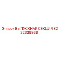 3222338938 ВЫПУСКНАЯ СЕКЦИЯ Эпирок | Epiroc