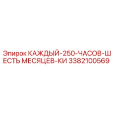 3382100569 КАЖДЫЙ-250-ЧАСОВ-ШЕСТЬ МЕСЯЦЕВ-КИ Epiroc