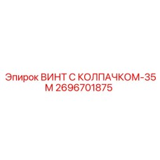2696701875 ВИНТ С КОЛПАЧКОМ-35М Epiroc