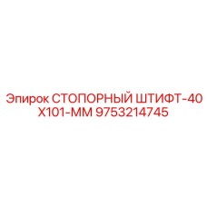 9753214745 СТОПОРНЫЙ ШТИФТ-40X101-ММ Epiroc