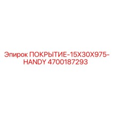 4700187293 ПОКРЫТИЕ-15X30X975-HANDY Epiroc