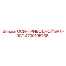 4700195738 ОСИ-ПРИВОДНОЙ ВАЛ-RGT Epiroc