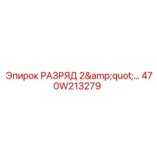 470W213279 РАЗРЯД 2