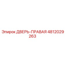 4812029263 ДВЕРЬ-ПРАВАЯ Эпирок