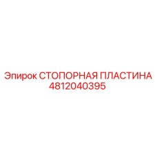 4812040395 СТОПОРНАЯ ПЛАСТИНА Epiroc