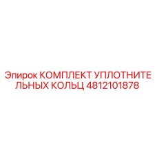 4812101878 КОМПЛЕКТ УПЛОТНИТЕЛЬНЫХ КОЛЬЦ Epiroc
