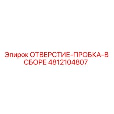 4812104807 ОТВЕРСТИЕ-ПРОБКА-В СБОРЕ Epiroc
