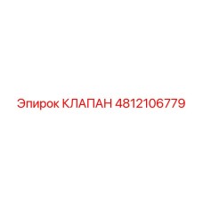 4812106779 КЛАПАН Epiroc